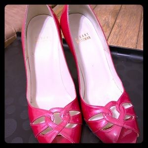 Fuchsia Patent leather shimmer 4” heels